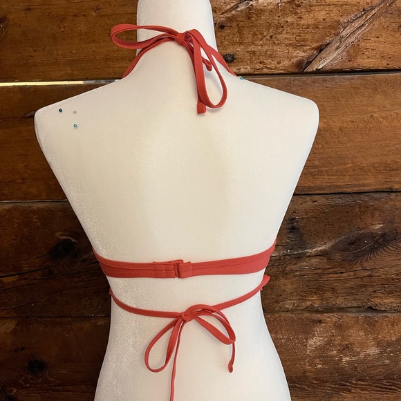 Burnt orange aerie push up swim top - Picture 3 of 4